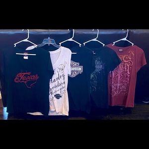 Women’s Harley Davidson HD 5 Shirt Lot 2X 2XL XXL